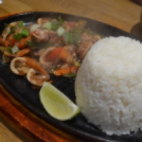 Sizzling squid meal